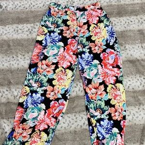 Slinky Floral Wide Leg Pants